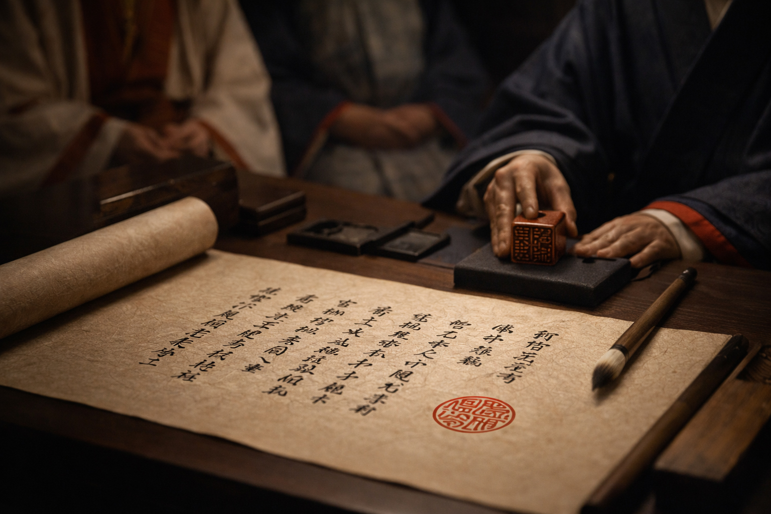 公的文書を思わせる格式ある書類のイメージ