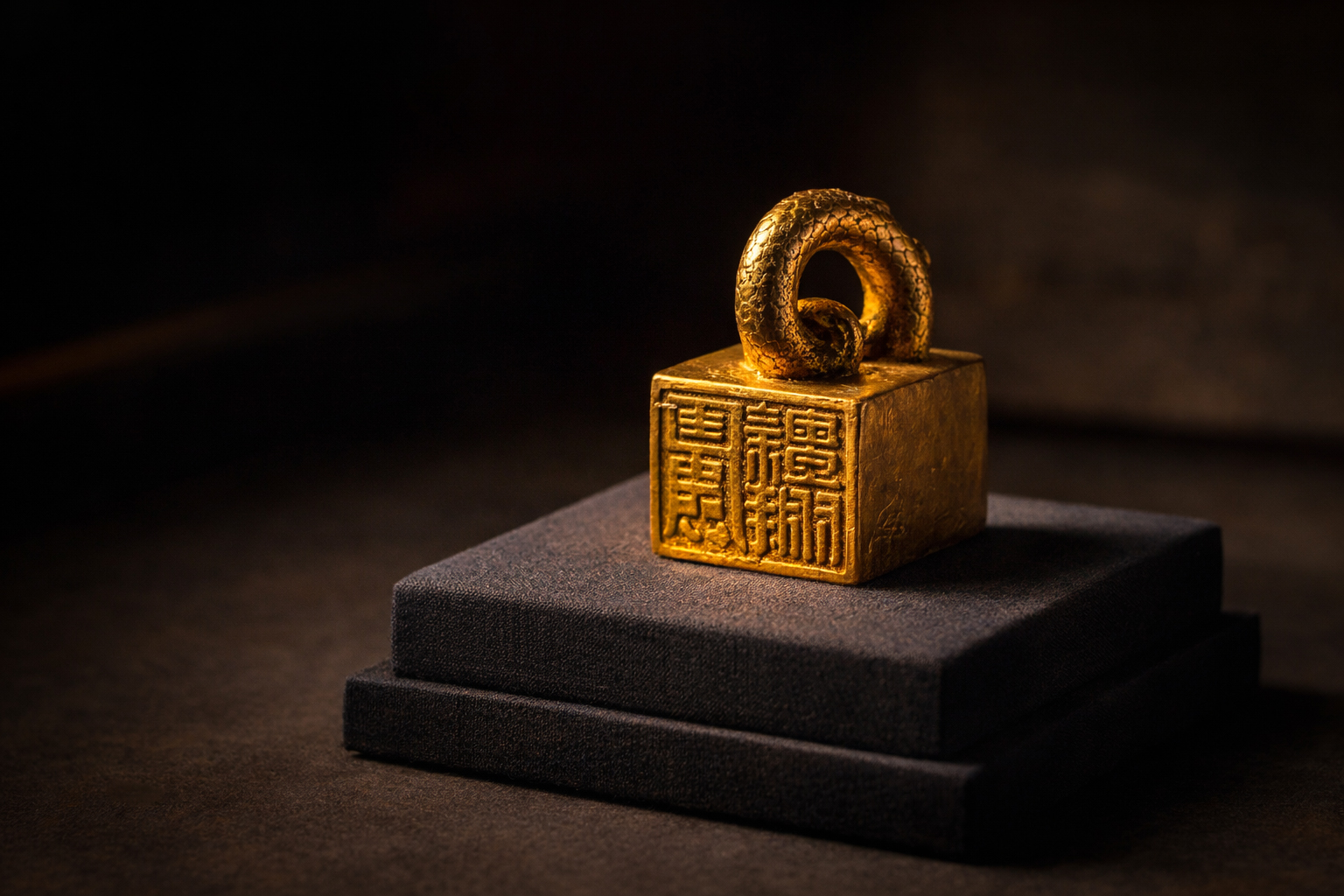 古代の金印を思わせる展示イメージ